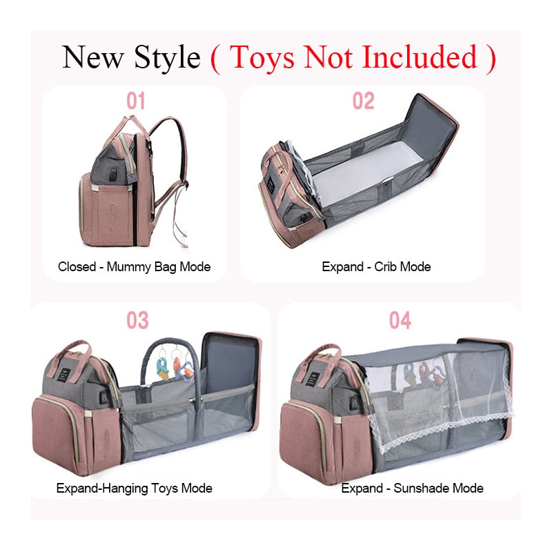 UnJardinDeFleurs™ Multifunction Portable Baby Crib and Bag